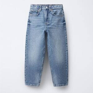 ZARA Join Life High Waisted Mom Jeans 100% Ecological Cotton Acid Wash Blue Sz 4